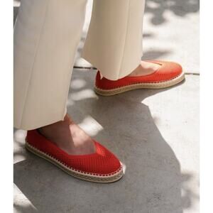 NEW Rothy’s The Espadrille Red Hot Jute Cushion Slip On Knit Flat Comfort Size 8